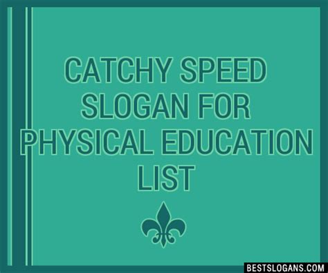 slogan about physical education|100+ Catchy Physical Education Slogans 2023 + Generator .